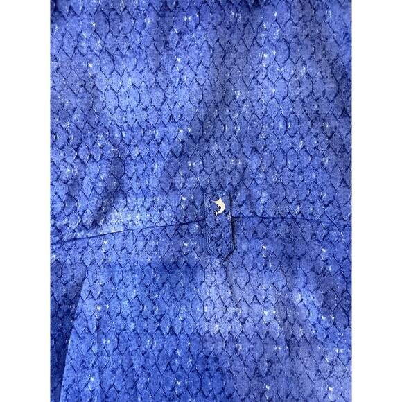 Reel Legends Performance Salt Water ll Blue Short Sleeve Shirt Size Medium - Picture 4 of 4
